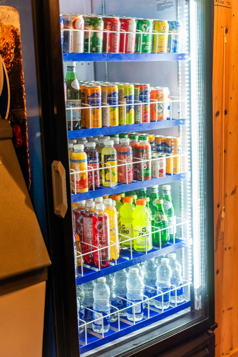 Our paddle shop is stocked water, juices and soda pop.