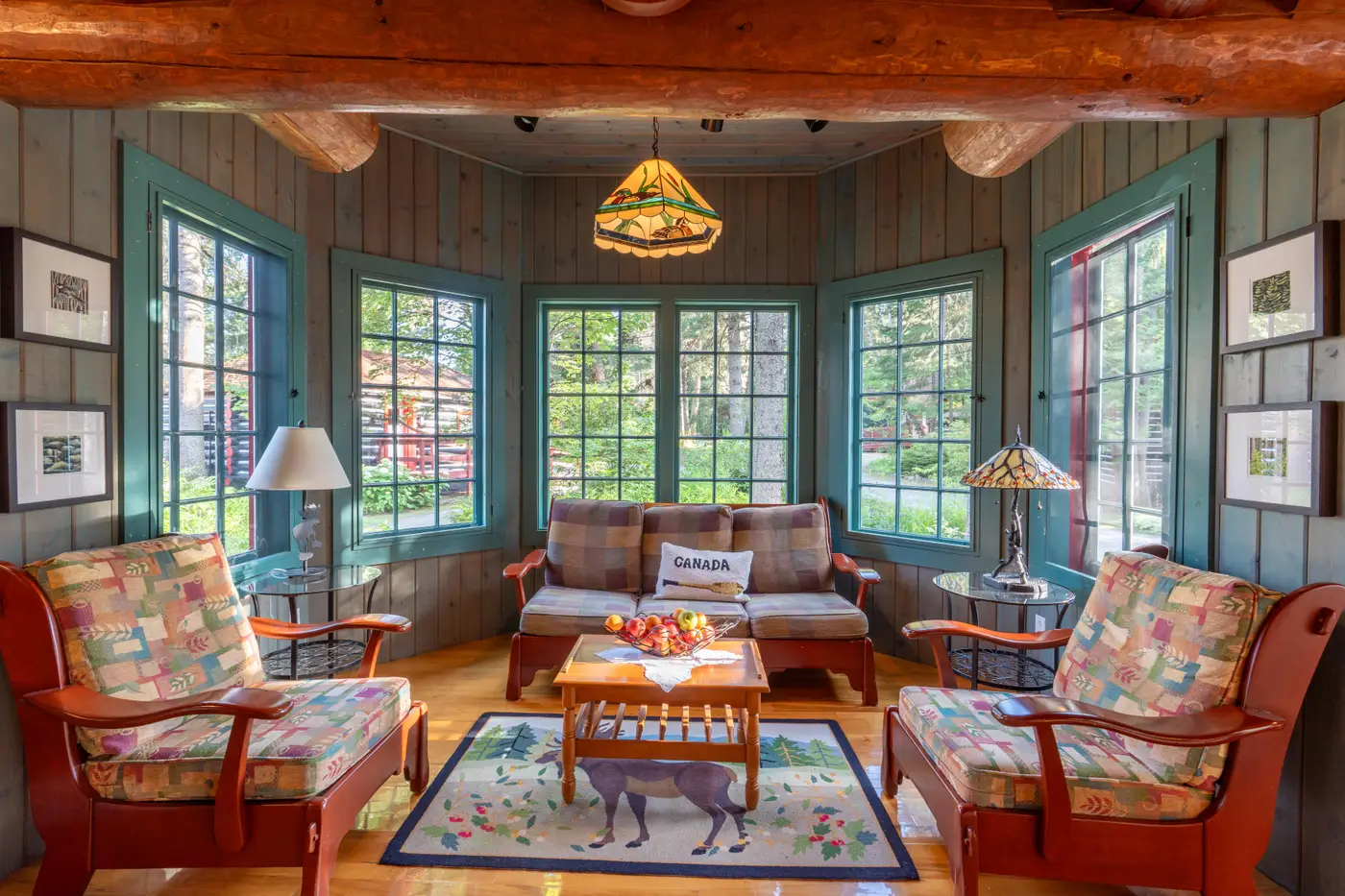 Guest cabin at Killarney Lodge in Algonquin Park.