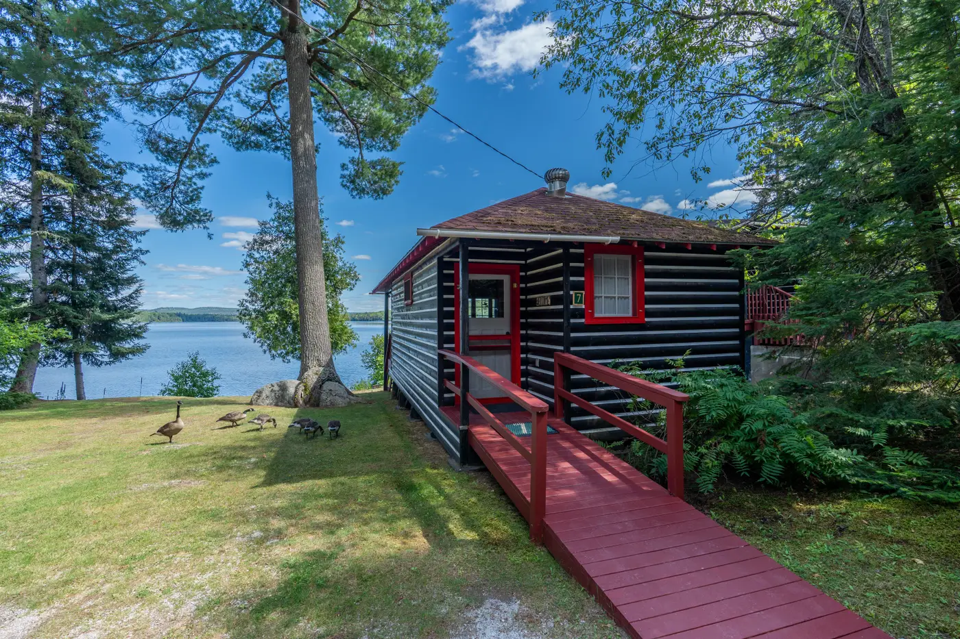 Accessible cabin at Killarney Lodge in Algonquin Park.