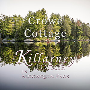 Crowe Cottage at Killarney Lodge in Algonquin Park, standalone property close to the Lodge. The cottage has three bedrooms