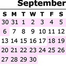 Calendar September